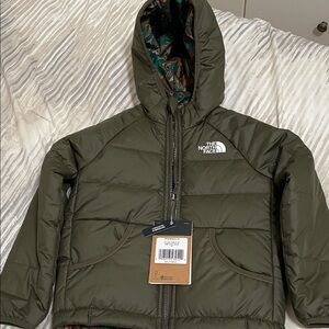 The North Face Olive Hooded Puffer Jacket